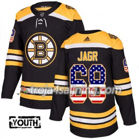 Boston Bruins tröja Jaromir Jagr 68 Adidas 2017-2018 Svart USA Flag Fashion Authentic - NHL Tröjor Barn